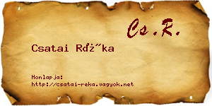 Csatai Réka névjegykártya